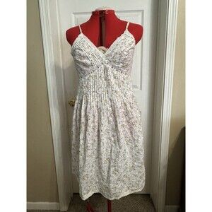 NWT Rachel Ashwell Women’s Lg 100% Cotton Floral Cottagecore Midi Dress Smocked